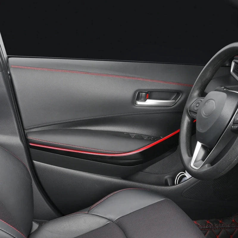 Universal Car Mouldings Trim Pu Leather Braid Decorative Line Strip For Door Dashboard Sticker Car Interior DIY Strips New Style