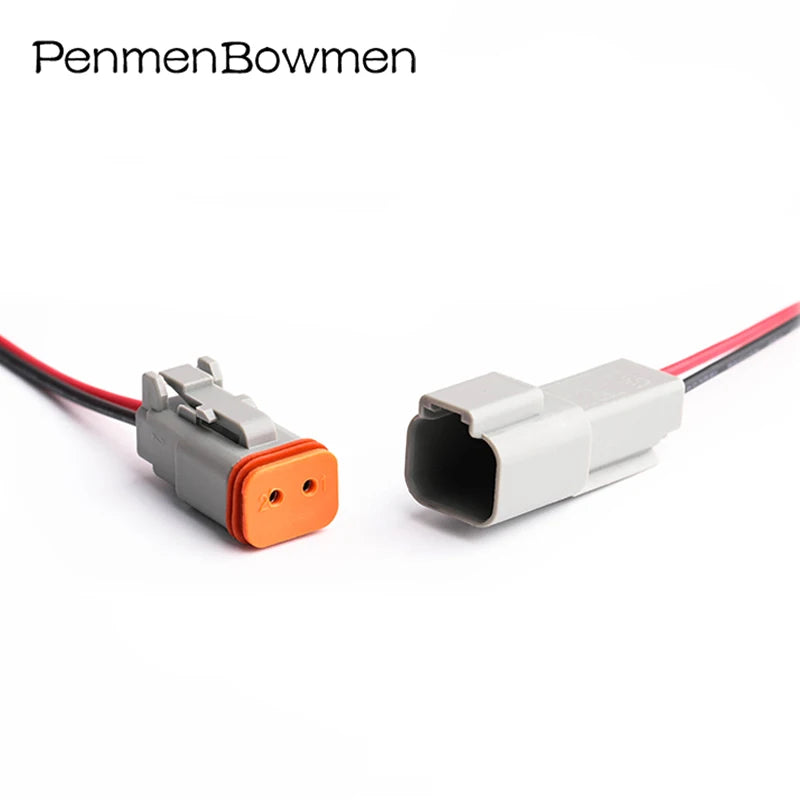 1 Set 2 3 4 6 8 12 Pin Car Deutsch DT Electrical Cable Connectors Male Female Wire Harness Plug DT06-2S DT04-2P