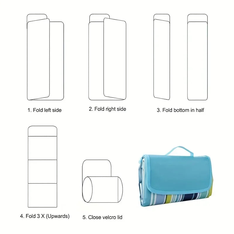 Waterproof Sandproof Camping Mat Picnic Blanket Beach Mat Portable Camping Beach Blanket for Hiking Camping Foldable Amagi