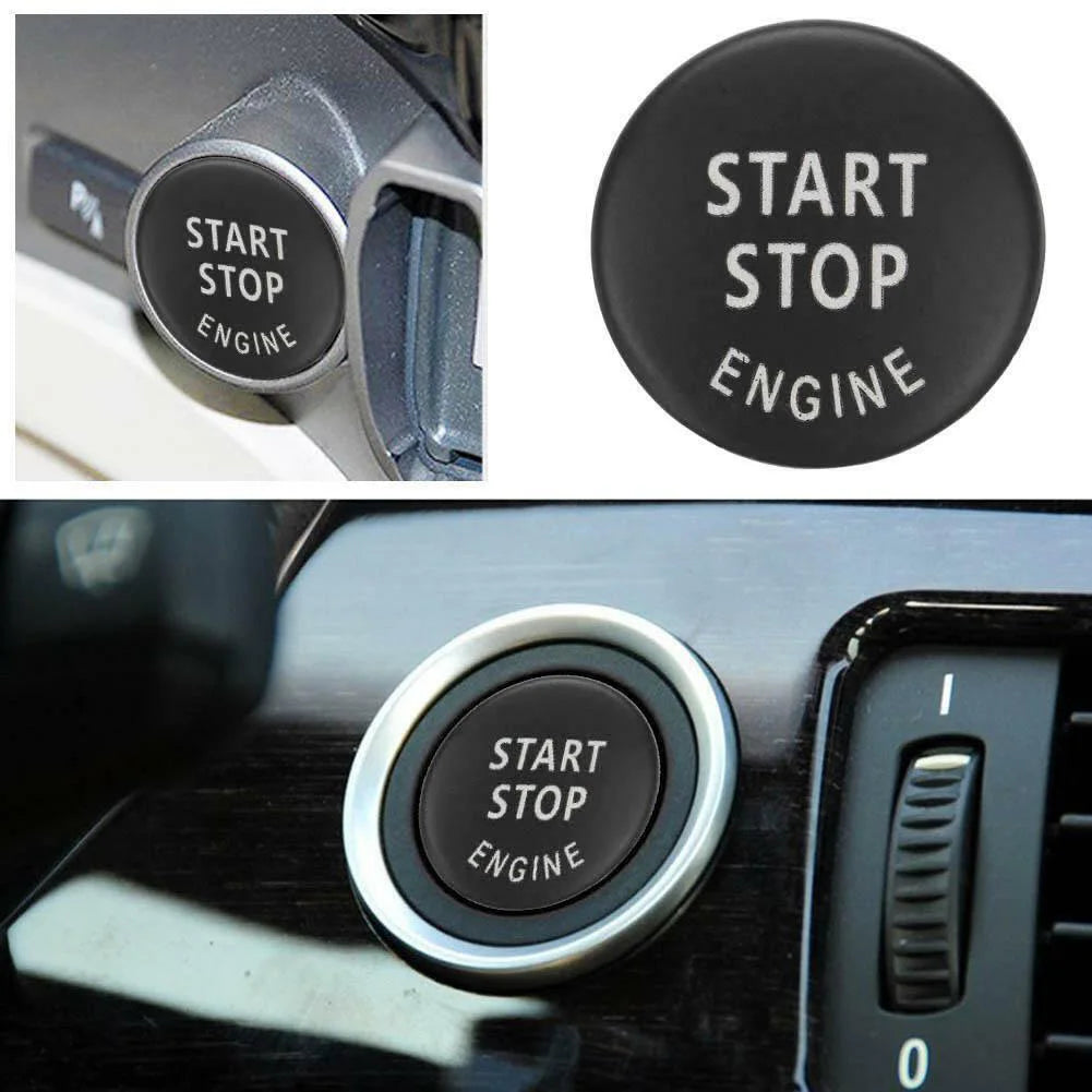 Car Start Stop Engine Button Switch Cover For BMW E70 X6 E71 X1 E84 X3 E83 Black Car Engine START Button Replace Cover