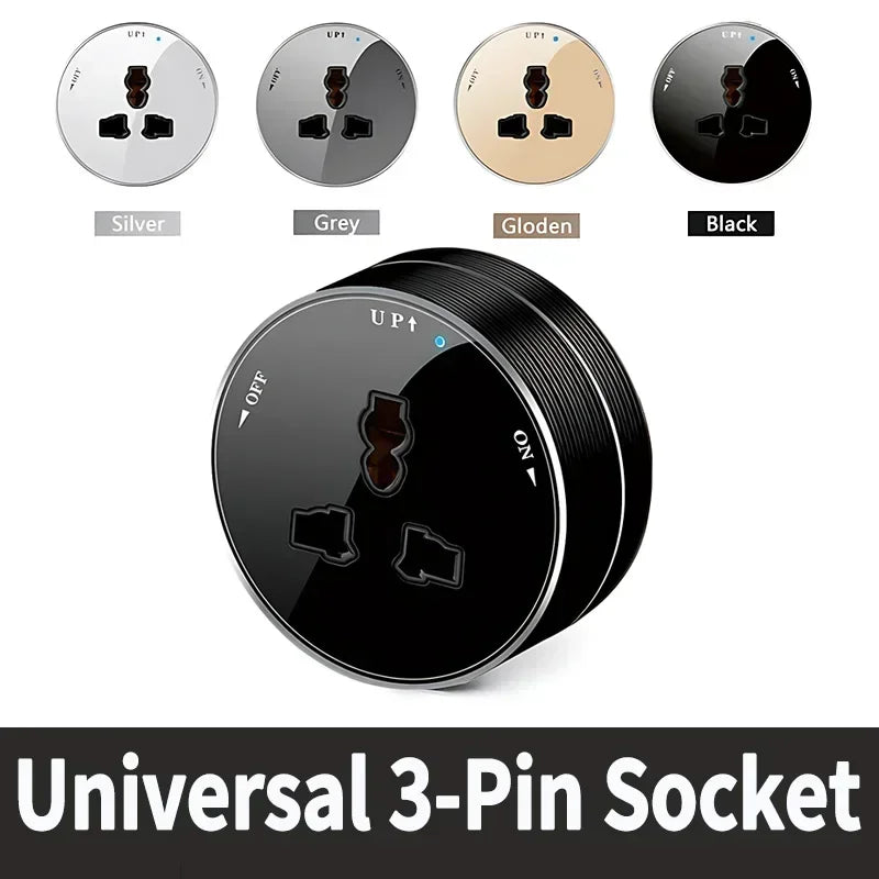 Power Track Home Appliances Universal Socket Electric Plug Adapter With USB,Wall Mount Power Strip with Removable Outlet Adapter