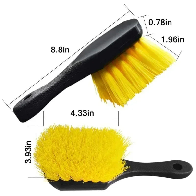 Car Tire Brush - Durable Wheel Cleaning Scrub Brush with Ergonomic Handle - Automotive Detailing Tool for Rims Wheels Amagi