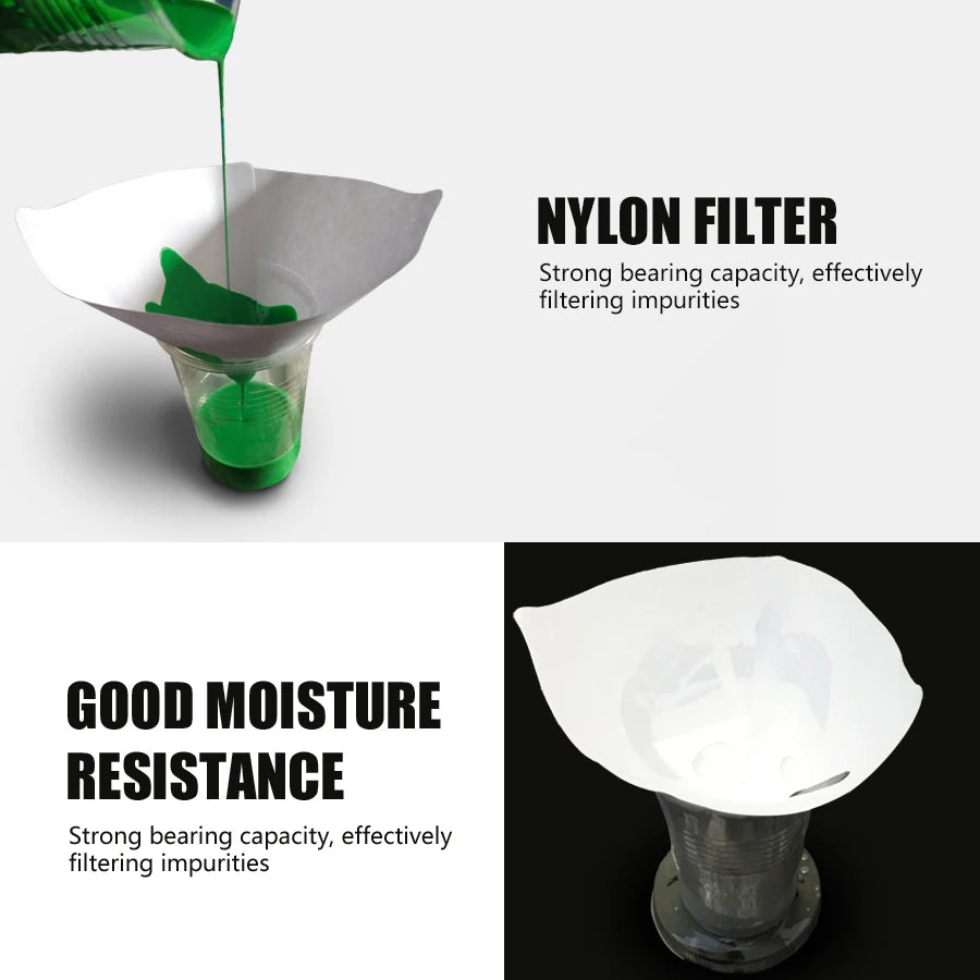 Disposable Car Paint Spray Mesh Paper Filter Purifying Straining Funnel Paint Filter Conical Nylon Micron Paper Funnels Tools