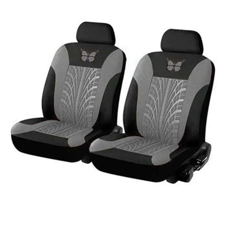 Car Seat Covers Set Universal Fit Most Cars with Butterfly pattern Tire Track Detail Styling Protector covers for the car