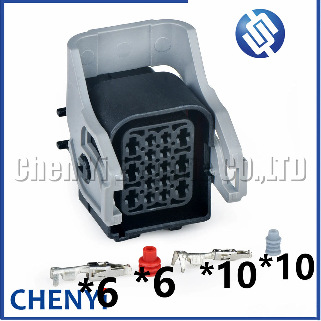16 Pin Automotive waterproof connector Car Automotive headlight engine front bumper assembly harness Plug 1743350-2 1743354-2