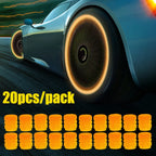 Luminous Valve Caps Car Tire Fluorescent Tyre Valve Stem Decor Luminous Cap Night Glowing Wheel Hub Nozzle Valve Caps
