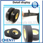 15M*25mm 15M*19mm Dustproof Heat-resistant Wiring Harness Tape Looms Wiring Harness Cloth Fabric Tapes Adhesive Cable Protection