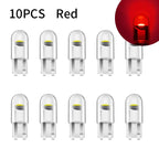Car LED COB Bulb T10 W5W Signal Light 12V 7500K White Auto Interior Dome Reading License Plate Lamps Wedge Side Bulbs Amagi