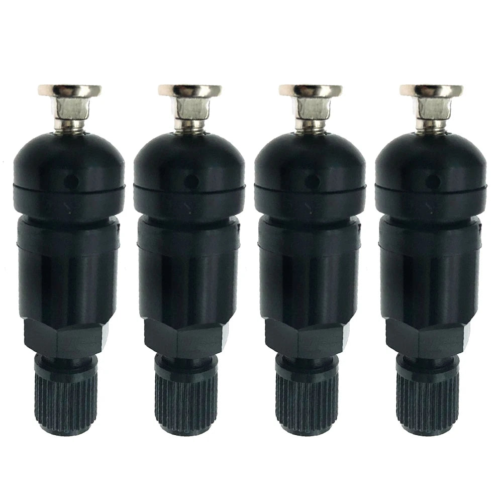 4pcs TPMS Tire Pressure Sensor Valve Stem Repair Kit For BMW 5 Series Black Tire Pressure Sensor Valve Stem Repair Kit