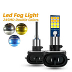 2Pcs Dual Colors H11 H8 9006 HB4 881 H27 High Quality 3030 LED Auto Fog Lamp Car Anti Fog Light Bulb Foglamps Yellow White Amagi