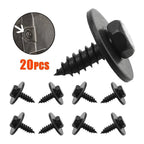 20X Hex Head  Screw Mudguard Liner Air Duct Splash Shield Trim For BMW 07147129160 Splash  Shield Clip Bolt Screw Car Accessorie