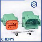 Green 8 Pin Male or Female Auto Waterproof Connector Sealed Plug DT06-8SC DT04-8PC DT06-08SC DT04-08PC with Pin For Deutsch