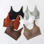 Breathable Sports Bras Women Hollow Out Padded Sports Bra Top Plus Size Gym Running Fitness Yog Sports Seamless Fitness Amagi