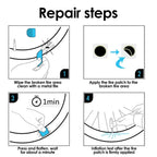 Bicycle Tire Repair Patch Glue-Free Adhesive Quick Repairing Tyre Protection Patch for Mountain Road Bike Inner Tyre Repair Pads