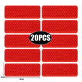 50/10pcs Car Bumper Reflective Stickers Reflective Warning Strip Tape Secure Reflector Stickers Decals Safety Warning 3*8CM