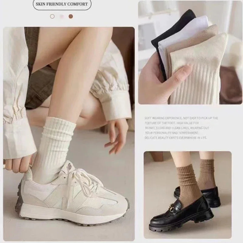 Autumn Winter Thicken Warm Wool Cashmere Thermal Long Crew Stockings Women Home Sleeping Solid Color Women Hot Tubing Socks Amag