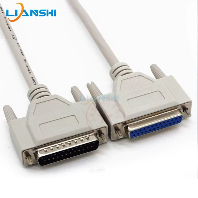 All-copper DB25 parallel port extension cable data cable connection wire, male to female 1.5/3 meters