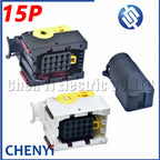 15 Pin ECU connector Female Socket Plug 1-1534126-1 2-1534126-1 1-1355218-2 1394049-1 With Pins Cover For  LEAVYSEAL Series