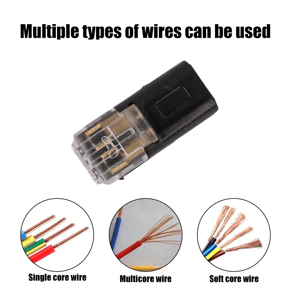 2 Pin Way Plug Wire Cable Snap Connectors Waterproof Electric Wire Double-Wire Plug-In Connector with Locking Buckle