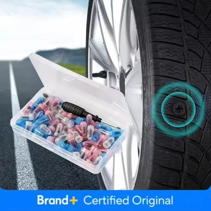 Tire Repair Tool Black Soft Rubber Nail Vacuum Tyre Nails Self-Tapping Screw Tire Puncture Repair Car Motorcycle Repair Amagi