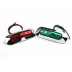 2Pcs Red Green Boat Navigation LED Lights Deck Waterproof Bow Pontoon Lights 12V 24V For Marine Boat Yacht Motorboat