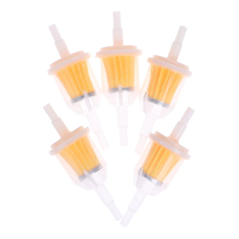 Hot sale 5Pcs Inline Gas/Fuel Filter 6MM-8MM 1/4" For Lawn Mower Small Engine Auto Motorcycle Oil Filt