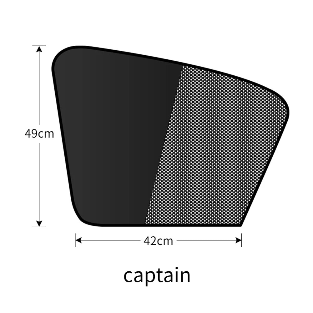 1pc Magnetic Car Side Window Sun Shade Cover Block Visor Mesh Shield UV Block Sun Shade Protection Black Auto Accessories