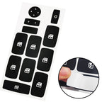 1pc For Fiat Croma Windows Button Stickers Decals Repair Worn Button Knob Switch Window Control Panel Black Car Stickers