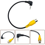 1PC AV In Video Cable Adapter 2.5mm AV Jack Male Plug To RCA Female Adapter Cable for GPS and Rear Camera Converter Cable Amagi