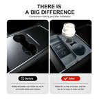 Premium Cup Holder Insert Secure Fit for Model Y/3 Center Console Round Slot Cover with Enhanced Interior Style Tools Amagi