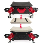 Car Multi-Function Chair Mechanic For Wax Polishing Projects Car Creeper Stool Chair Mobile Creeper Seat Car Wash Supplies Amagi