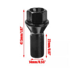 36136890324 For BMW Wheel Nut Stud Bolt tire screws M14 X 1.25 Black F25 X3 E70 X5 Hub bolt rod