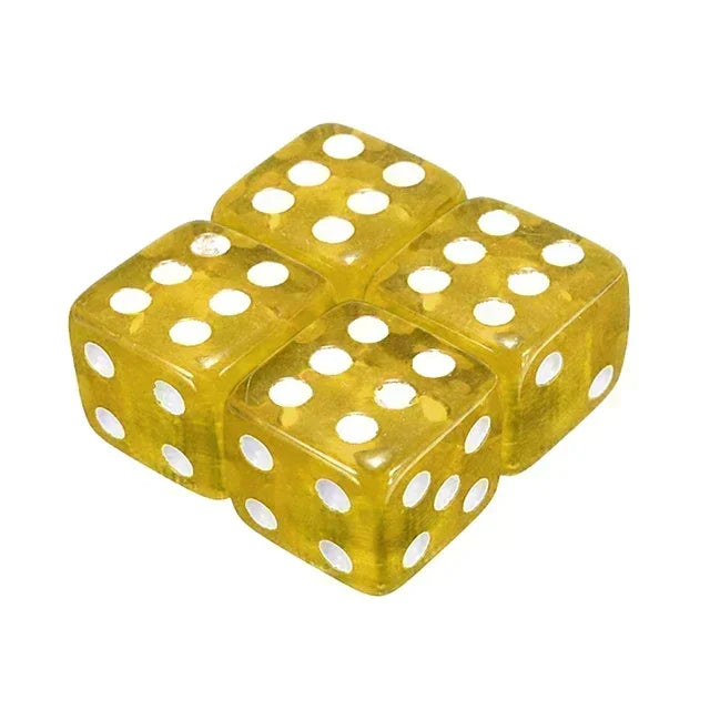 4Pcs/Set Plastic Wheel Stem Tyre Air Valve Dustproof Cap Gold Dice Tire Tyre Valve Caps Bike Auto Truck Tire Valve Dust Cap Amag