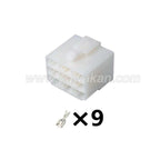 9-Pin Connector Unsealed 6.3mm Male Female Connector Wiring Harness Cable Plug For Ebike Car Terminal DJ7091-6.3-11/21