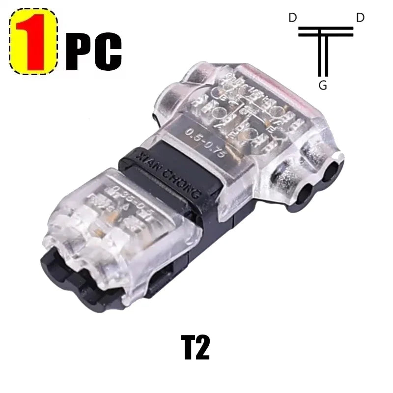 T-Tap Wire Connectors – I & T Type 2-Pin Splice Connector 12V 24V DC 300V AC 18-22AWG
