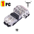 T-Tap Wire Connectors – I & T Type 2-Pin Splice Connector 12V 24V DC 300V AC 18-22AWG