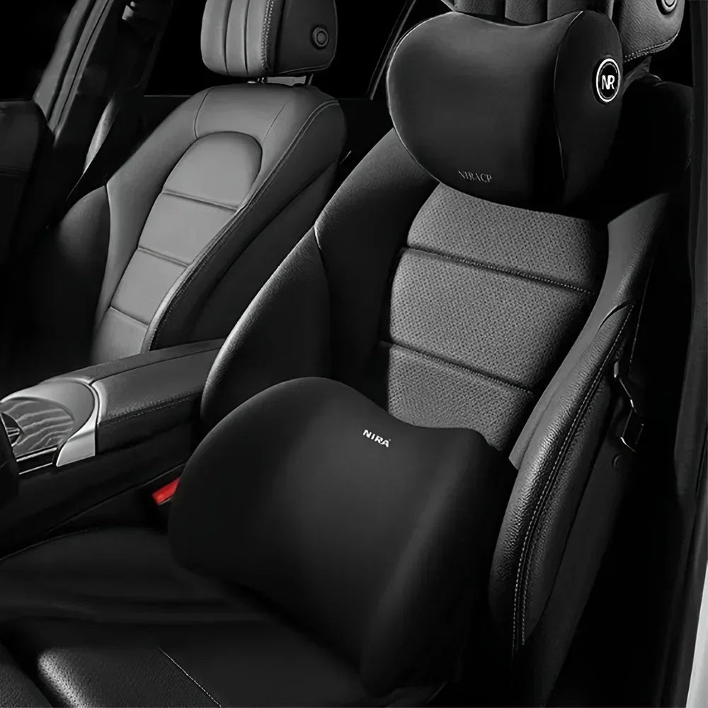 Ergonomic Car Seat Cushion : Memory Foam Headrest, Lumbar Support, And Shoulder Pillow for Enhanced Comfort And Safety Amagi