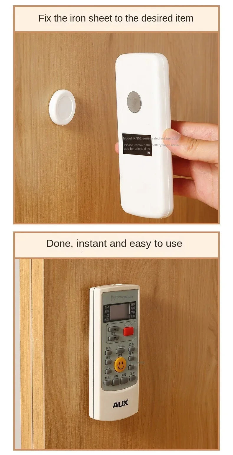 Magnet Remote Control Holder Magnetic Hooks Wall Mount Strong Invisible Holder Keys Fridge Sticker Storage Hooks Home Organizer