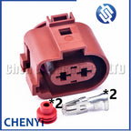 2 Pin 6.3mm series Automotive Waterproof Fan Connector Brake pump plug Socket 3B0973852A 3B0973752A 3B0 973 852A