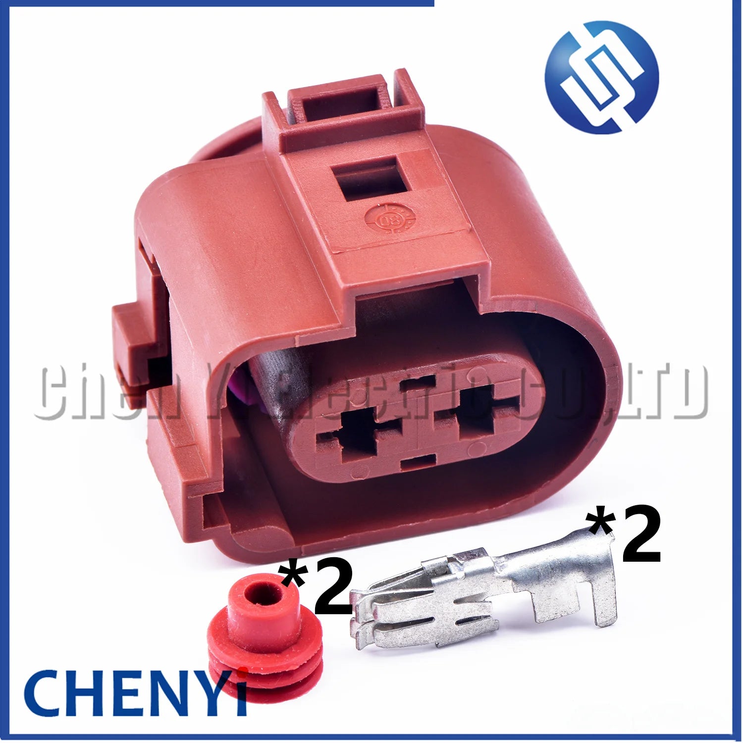 2 Pin 6.3mm series Automotive Waterproof Fan Connector Brake pump plug Socket 3B0973852A 3B0973752A 3B0 973 852A