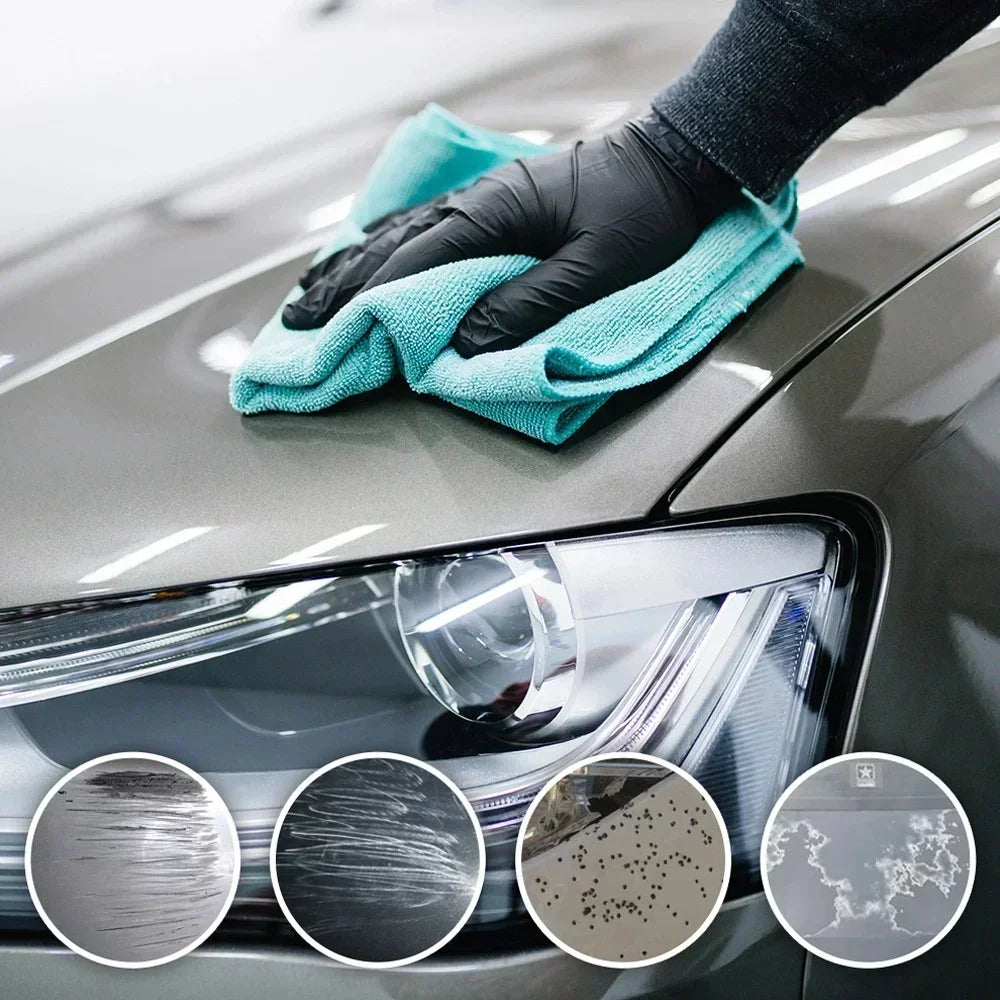 Car Repair Paint Paste Scratch Remover Kit with Sponge and Towel Scratch Coating Polishing Wax Auto Scratches Repairing Amagi