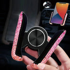 Car Phone Holder Women Diamond Crystal Car Air Vent Mount Clip Mobile Phone Holder Stand in Car Bracket Interior Amagi