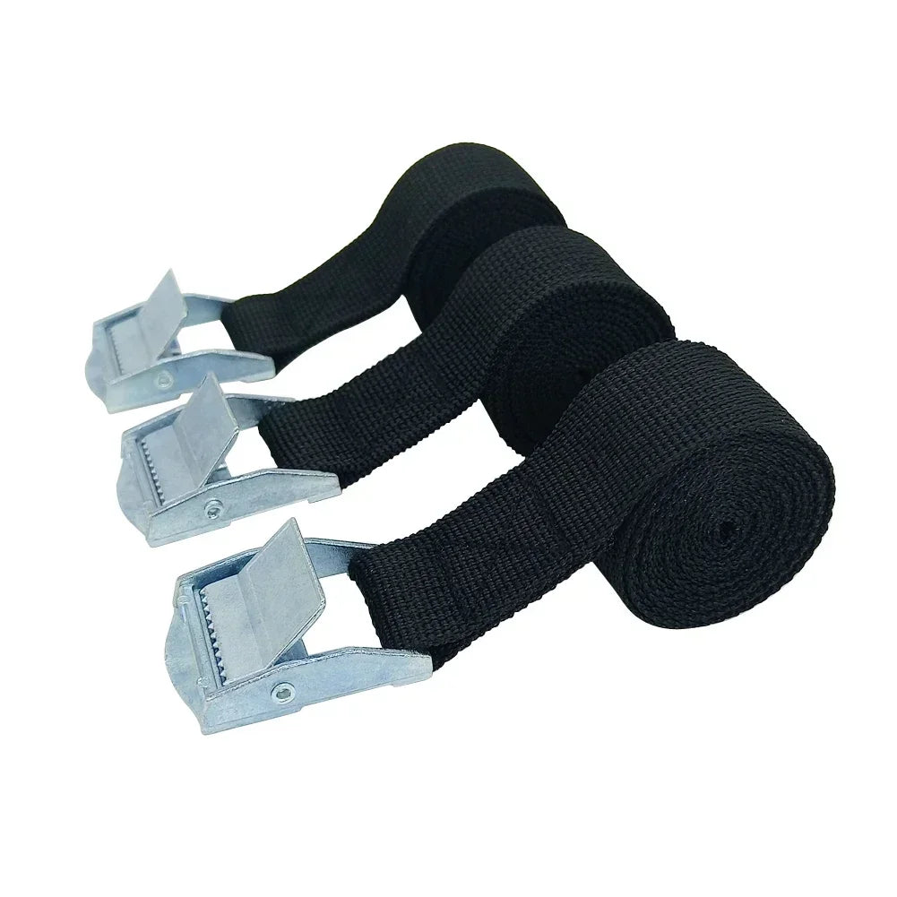 3 Pces 1M Buckle Tie-Down Belt Cargo Straps For Car Motorcycle Bike With Metal Tow Rope Strong Ratchet Belt for Luggage Amagi