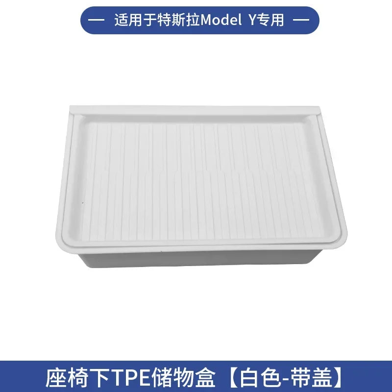 Spacious for Tesla Model Y Custom-Fit Storage Box Large Capacity Concealed Organizer with Premium Felt Sliding Drawer New Amagi