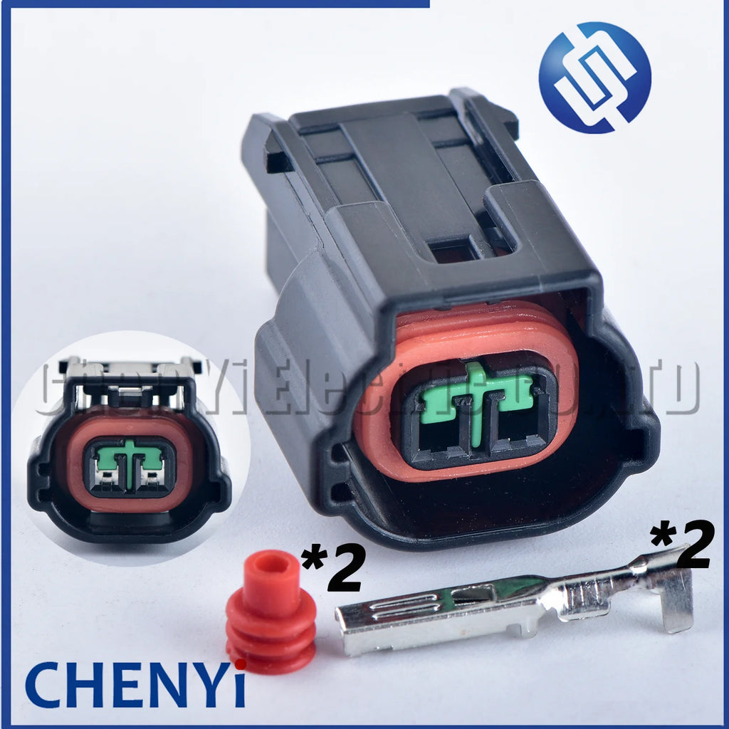 1 set 2 Pin female Automobile waterproof connector Fuel injector sensor plug HD035-02027 With pins For Hyundai Kia