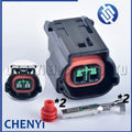 1 set 2 Pin female Automobile waterproof connector Fuel injector sensor plug HD035-02027 With pins For Hyundai Kia