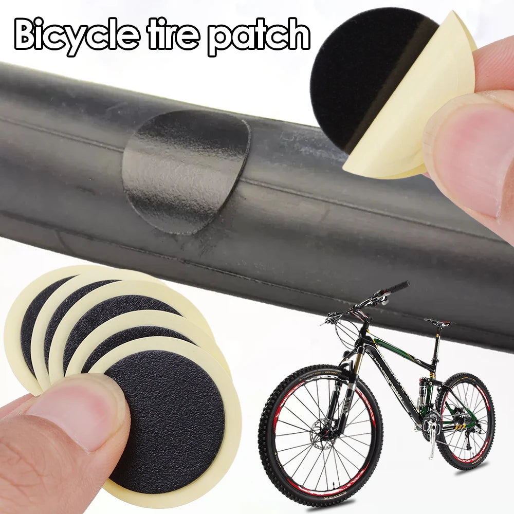 Bicycle Tire Repair Patch Glue-Free Adhesive Quick Repairing Tyre Protection Patch for Mountain Road Bike Inner Tyre Repair Pads