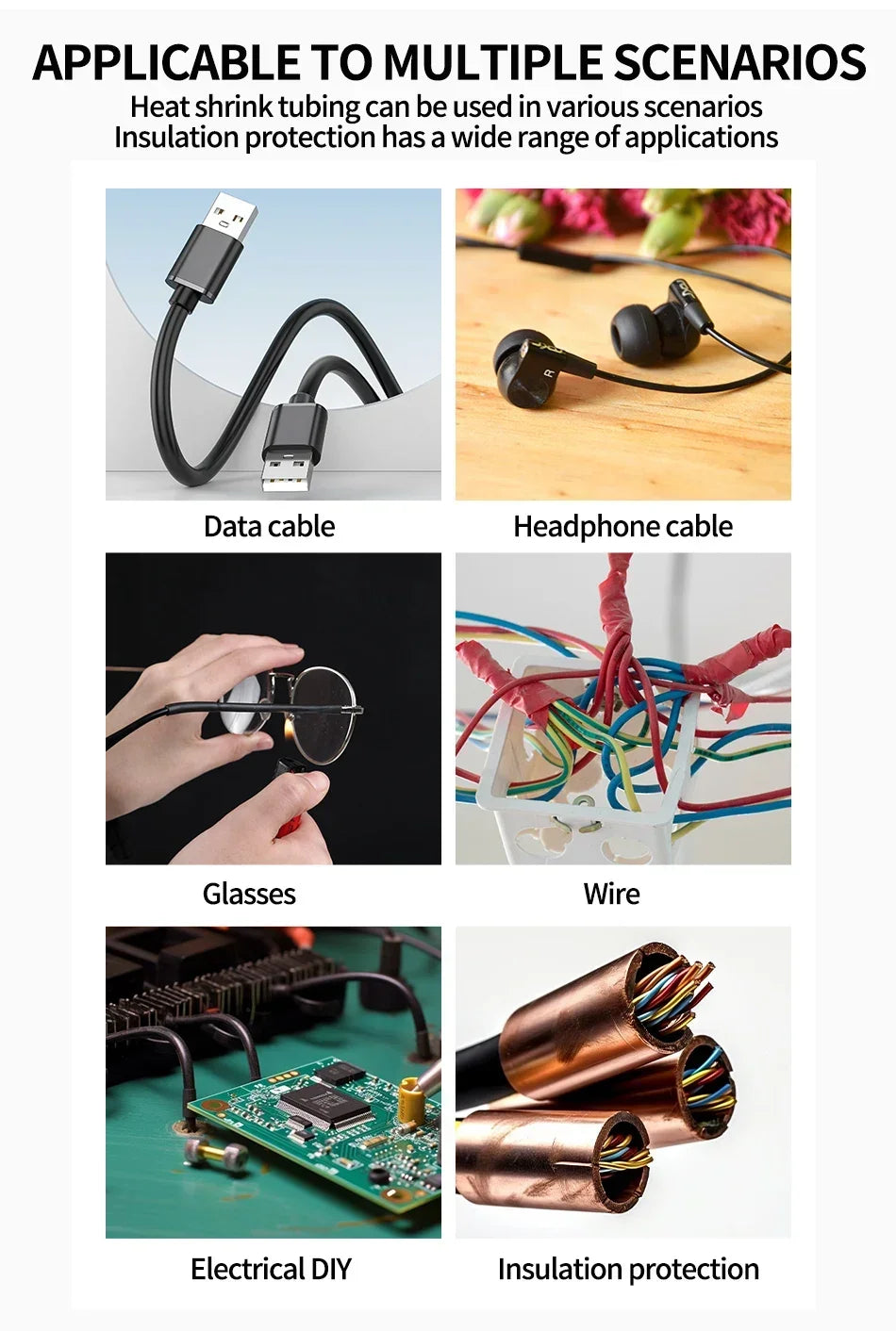 5Meter 4:1 Heat Shrink Tube with Glue Thermoretractile Heat Shrinkable Tubing Dual Wall Heat Shrink Tubing 4 6 8 12 16 20 24 32