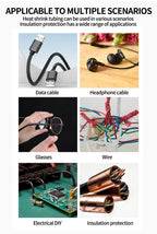 5Meter 4:1 Heat Shrink Tube with Glue Thermoretractile Heat Shrinkable Tubing Dual Wall Heat Shrink Tubing 4 6 8 12 16 20 24 32