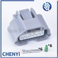 Gray 1 Sets 6 Pin 0.6mm female Waterproof Automotive Connector Sensor Plug For Honda Nissan Toyota 7287-3839-40